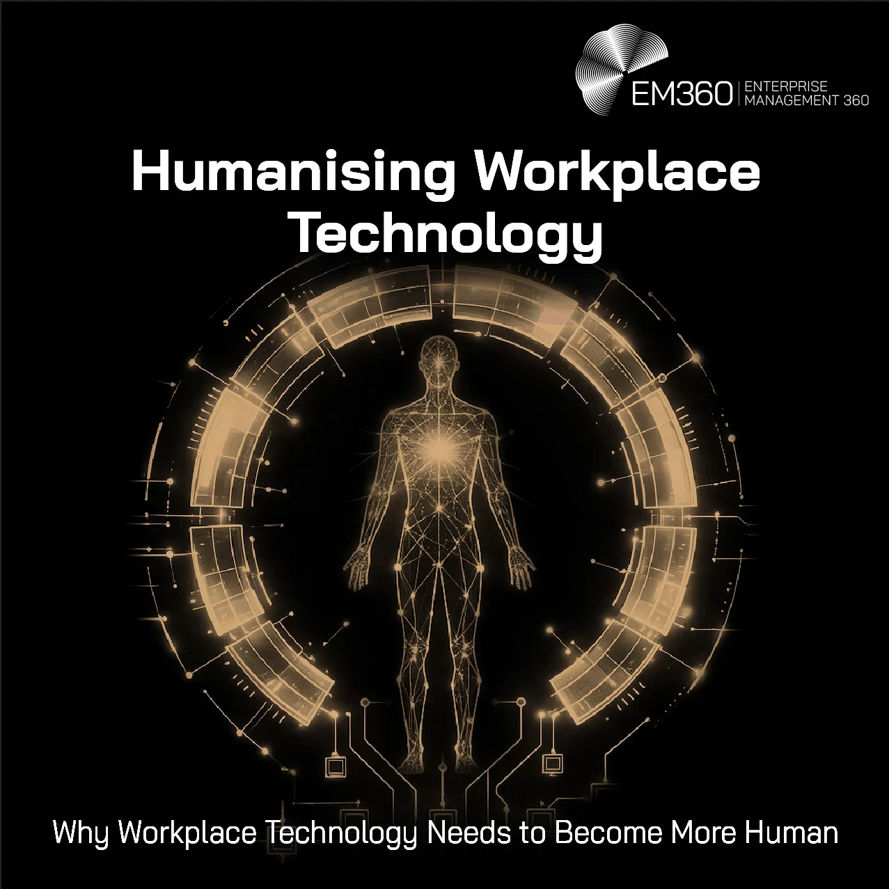 Image representing humanisation of workplace tech featuring the words "Humanising Workplace Technology"
