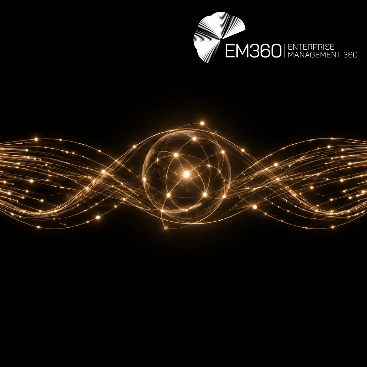 Header graphic for an EM360Tech article titled “Quantum Networks Need Telecom to Scale,” showing glowing beige fibre-optic cables connecting through a central quantum network sphere on a black background. Text reads: “We explore why scalable quantum networking may depend on integrating quantum capabilities with the telecom infrastructure already in place.”