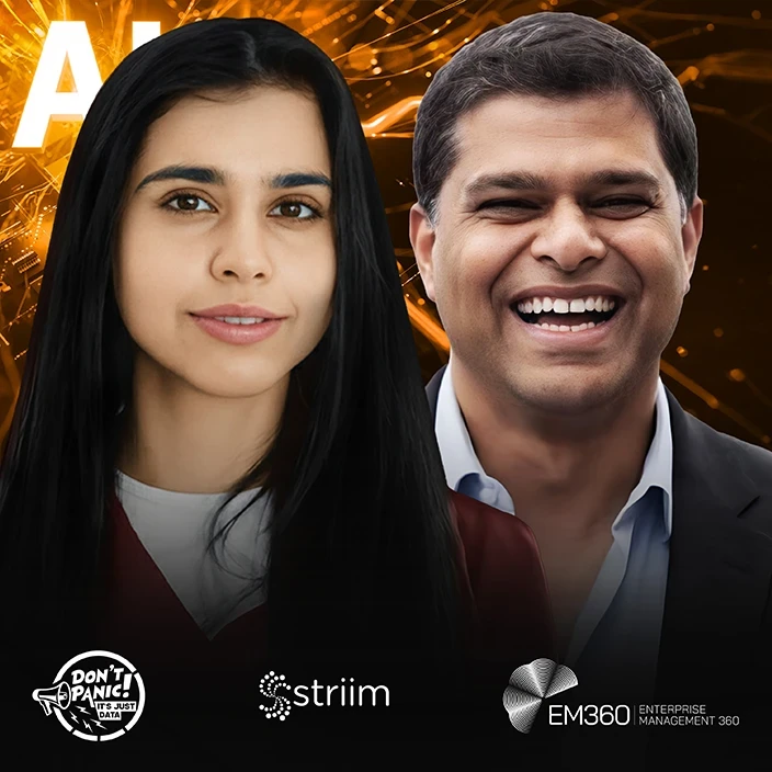 In this episode of the Don't Panic! It's Just Data podcast, host Shubhangi Dua, Podcast Producer and B2B Tech Journalist at EM360Tech, sat down with guest Sundar Nathan, VP of Product Marketing, Enablement and Academy at Striim. They discuss the gap that exists between the time an event takes place in a production system and the time an AI agent becomes aware of it. 