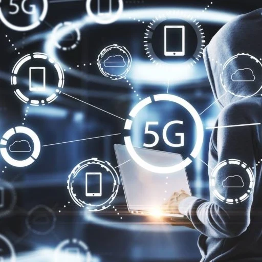 5G network connecting multiple IoT devices in a connected digital environment.