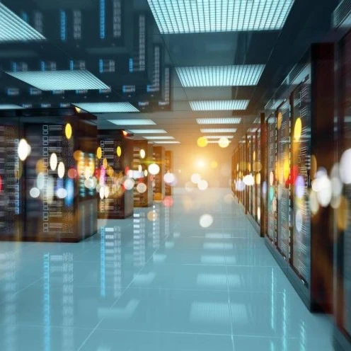 Hyperconverged infrastructure combining computing, storage, and networking in a modern data centre.