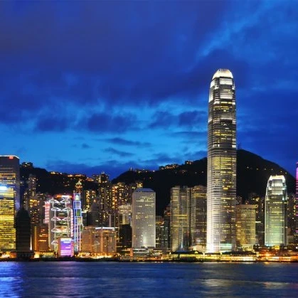 Hong Kong skyline at night