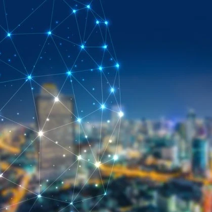 Cityscape blurry in the background