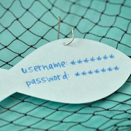 Cybersecurity concept showing a phishing email targeting an employee.
