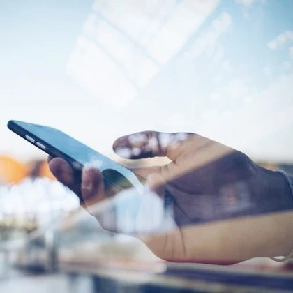 person using a smartphone