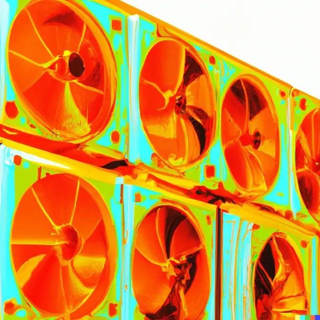 Pop-art rendering of HVAC units