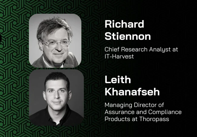 Profile pictures of Richard Stiennon and Leith Khanafesh.