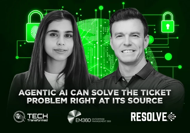 podcast with resolve systems on agentic ai and how it can solve the ticket problem featuring shubhangi dua from em360tech and sam heuer, ceo of resolve