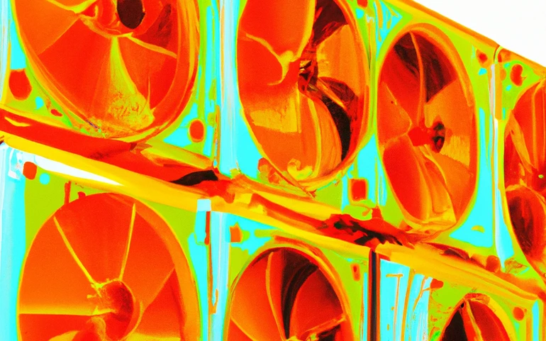Pop-art rendering of HVAC units