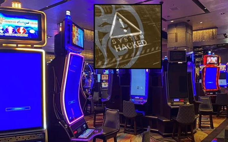The casino slot machines were hacked....