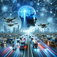 AI directing trucks and drone delivery